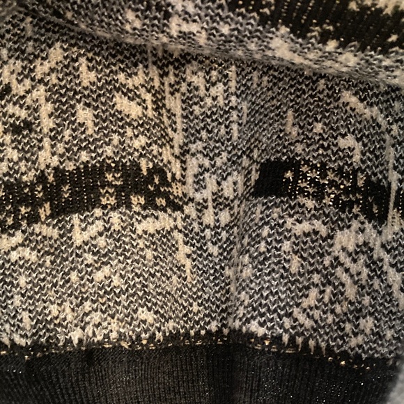 Vintage St. John Collection Wraparound Leopard Rhinestone Wool Mock Neck Sweater - Picture 8 of 13